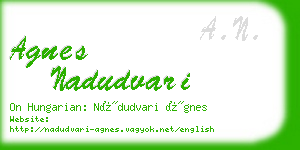 agnes nadudvari business card